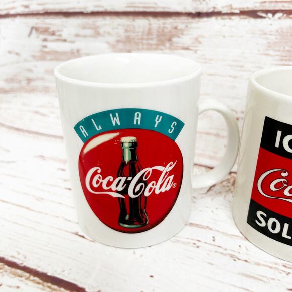 COCA COLA Vintage Y2K 2000 Coffee Tea Mugs - Picture 2 of 9